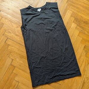 THE DROP Cotton Unisex Black Sleeveless Shirt Tunic Dress M Soft & Comfort Boxy